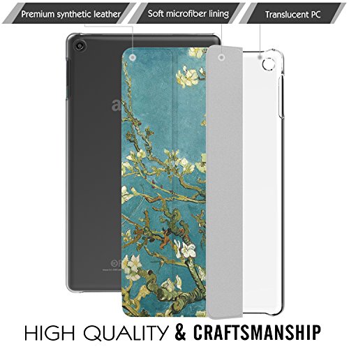 MoKo Hülle für All-New Amazon Fire HD 8 Tablet (7th Generation – 2017 Modell) – Ultra Slim Lightweight Smart Cover mit Durchschaubar Rückseite Schutzhülle für das neue Fire HD 8, Axishirsch - 3