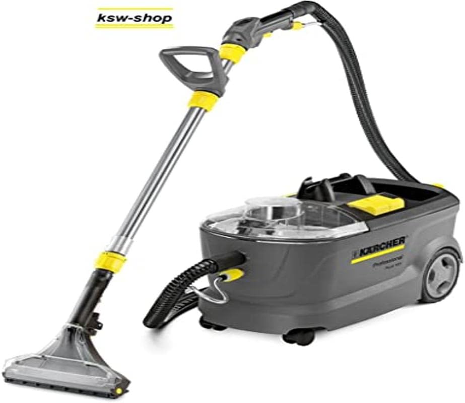 Kärcher Çamaşır Süpürgesi Puzzi 10/1 Edition | Döşeme ve kumaşlar için, 10 l, 20-25 m²/h, 10,5 kg, gri