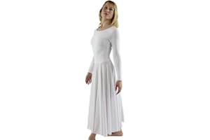 Danzcue Women's Praise Loose Fit Full Length Long Sleeve Dance Dress