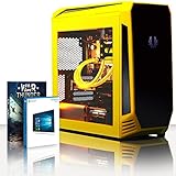 VIBOX Gaming PC - Apache 9.49 - 4.0GHz AMD FX 6-Core CPU, GTX 1050 Ti GPU, Advanced, Water Cooled, Desktop Computer with Game Bundle, Windows 10 OS, Yellow Internal Lighting and Lifetime Warranty* (4.0GHz Overclocked Super Fast AMD FX 6300 Six 6-Core CPU Processor, Nvidia GeForce GTX 1050 Ti 4GB Graphics Card GPU, 16GB Team Elite 1600MHz RAM, 1TB (1000GB) Sata III 7200rpm Hard Drive HDD, Raijintek Triton Liquid Cooler, 85+ Rated PSU, Bitfenix Aegis Case, AM3+ Motherboard)