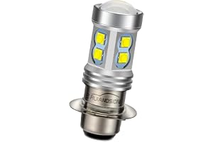 Ruiandsion H6M P15D LED-strålkastare för motorcykel, vit, DC 12-80 V, superljus, 3535 10SMD, chipset, LED-lampa med projektor