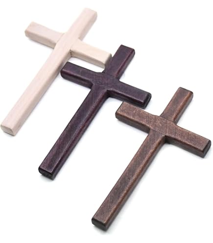 3 Holzkreuze Rustikal – Hohles Design, Deko Für Wohnzimmer, Kirche & Gebetsraum