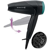 Remington Secador de Pelo Pequeño Compacto, Secador de Viaje, Plegable, óptimo Gimnasio, Concentrador, Difusor Compacto, Caud