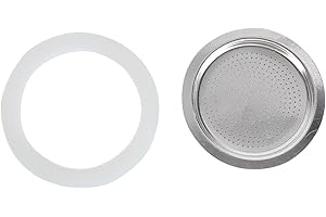 CNANRNANC 1 cup+sieve sealing rings for espresso maker, replacement seal for coffee, espresso, mocha, cooker, pot top, silicone rubber