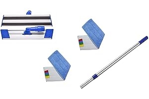 DUTIS Kit nettoyage des sols avec manche télescopique et mop en microfibre