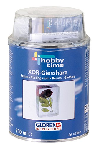 Glorex 6 2100 2 - XOR Gießharz Crystal Resin mit Härter, 750 ml