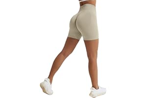 Vertvie Damskie spodenki gimnastyczne Booty Scrunch High Wasit Sport Shorts bezszwowe spodnie sportowe krótkie legginsy treningowe szorty push up spodenki rowerowe fitness bieganie