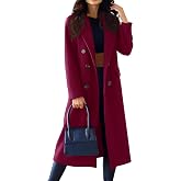 Winter Coat Women's Long Elegant Wool Coat Women Winter Jacket Warm Wool Trench Coat Double Breasted Tweed Jacket Coat Slim Windbreaker Lapel Transition Jacket Wind Jacket Outwear Coat