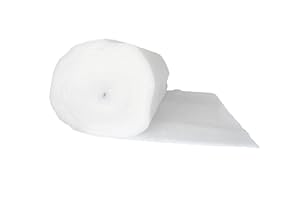 PEMMIPRODUCTS Tissu ouate au mètre Patchwork spécial, 120g/m², 1,5X 5 m (3,46 EUR/m²), Environ 12 mm d'épaisseur, 7,5 m², 100% Polyester, Lavable, Facile à Repasser, Oeko-Tex Standard 100 Classe de Produit 1