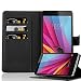Produktbild Honor 5X / GR5 Hülle in SCHWARZ von Cadorabo - Handyhülle mit Kartenfach und Standfunktion für Honor 5X / GR5 Case Cover Schutzhülle Etui Tasche Book Klapp Style in PHANTOM SCHWARZ