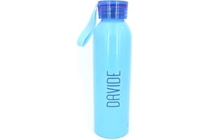 VIRCA Borraccia Personalizzata con Nome per Bambini Adulti, Super Leggera, Lavabile in Lavastoviglie, Alluminio 600ml
