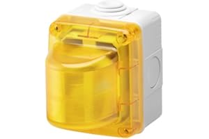 GEWISS DI FAZIO SRL Gewiss Spia Di Segnalazione 15W 230V Diffusore Giallo IP55 GW27417 Grigio Ral 7035