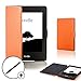 Produktbild Forefront Cases® Amazon Kindle Paperwhite (alle Modelle von 2012, 2013, 2015, 2016 und 2017) Shell Hülle Schutzhülle Tasche Bumper Folio Smart Case Cover Stand - Ultra Dünn und Leicht mit Rundum-Geräteschutz und intelligente Auto Schlaf / Wach Funktion inkl. Eingabestift (ORANGE)