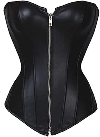Bslingerie Womens Faux Leather Corset Top Amazon Co Uk Clothing