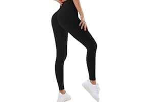 Getervb Leggins Donna Push up Vita Alta Leggings Donna Sportivi Anticellulite Opaco Pantaloni Palestra Yoga Fitness Jogging