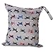 2-Zip Washable Baby Cloth Diaper Nappy Bag Dog Pattern