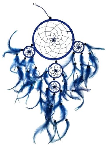 Traumfänger Dreamcatcher 16 / 50 cm blau TF26