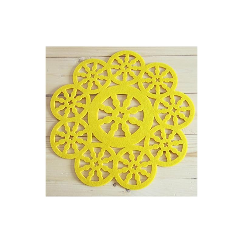 Kingwin Antirutschmatte Vlies Filz Untersetzer Durchbrochen Gravur Tisch Sets Zufllige Farbe