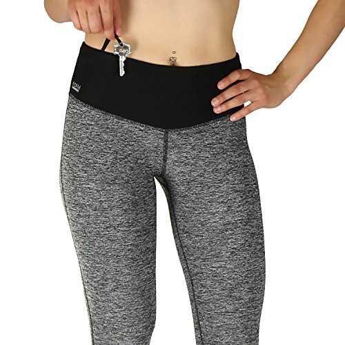 Sport-Leggings Damen 3 4 mit Hüfttasche für Handy Laufhose capri dreiviertel 3/4 Fitness Sport tights schwarz muster yoga hose sporthose jogging farbig dreiviertel 3/4 lang von Formbelt - 7