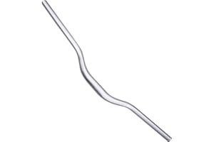 UPANBIKE MTB bicicleta extra larga manillar φ31,8 mm 720 mm/780 mm Riser Bar(plata, 720 mm)