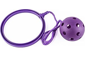CHUANGOU Ballon sauteur pour les balle rebondissante avec ficelle Sauter Jouet Rotatif Balles Fitness Jouet（Violette）