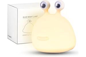 LTXDJ Cute Baby Night Light, Silicone Slug Light Breastfeeding Light for Babyroom Nursery, USB Touch Night Lights Bedside Lamp for Kids, Warm Light with Timer, Christmas Birthday Gifts for Kids (Slug)