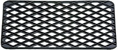 ID Mat Caillebotis Caoutchouc 100%, Noir, 58 x 33 cm