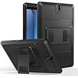 MoKo Galaxy Tab S3 9.7 Case - [Heavy Duty] Shockproof Defender Full Body Rugged Hybrid Cover with Built-in Screen Protector for Samsung Galaxy Tab S3 9.7" Android 7.0 2017 Tablet (SM-T820 / T825), BLACK