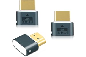 Wowfast 3 Stück HDMI Dummy Plug, HDMI Dongle Virtueller Monitor Display Emulator 4k@60Hz für Windows Mac OSX Linux(mit Anzeigelicht)