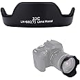 JJC EW-60C Dedicated Reversible Lens Hood Shade for Canon EOS 2000D 1300D 1200D Rebel T7 T6 T5 T4i T3i T2i Camera with Kit Lens Canon EF-S 18-55mm f/3.5-5.6 is II,Replace OEM Canon EW-60C Lens Hood