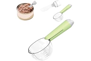 SSyang Cuillère à Mesurer la Nourriture pour Chien 1 Tasse, Cuillère à Nourriture pour Chat, Cuillère à Nourriture pour Animaux de Compagnie de 250 ml, Cuillères à Chat pour Nourriture Humide(Vert)