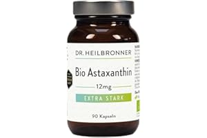 ‎DR. HEILBRONNER Dr. Heilbronner Astaxanthin 12mg Kapseln hochdosiert in der Glasflasche 90 Stk. I Antioxidantien aus der Vitalalge Haematococcus Pluvialis I Supplements Carotinoide vegan glutenfrei & lactosefrei
