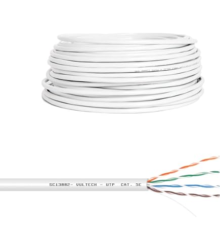 NavePoint CAT5e (CCA), 200 m, bianco, cavo Ethernet in massa massa, 24AWG 4 paio, coppia ritorta non schermata (UTP