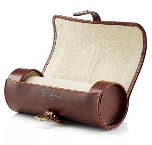 Daines and Hathaway Travel Watch Roll in Brooklyn Chestnut Leather