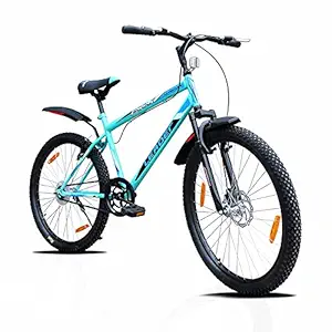 Leader Scout MTB 26T Mountain Bicycle/Bike Without Gear Single Speed with Front Suspension and Front Disc Brake for Men - Sea Green/Black Ideal for 10+ Years , Frame: 18 Inches