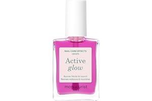 ‎MANUCURIST Manucurist Nagellack und Nagelpflege Active Glow Grape (Lila) Biobasiert: Süßmandel, Himbeere, Nährender & Glänzender Nagellack Nude ultra-glowy Finish - Nagellack Schnelltrocknend ohne UV Lampe
