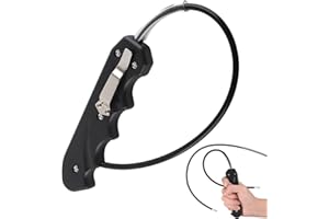 Candeon Motorcycle Whip, 16.7 Inch Portable Get Back Whip Bike Whip, Multi Purpose Motorbike Whip With Abs Handle And Stainless Steel Rope For Men Gifts