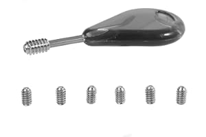 SolUptanisu Fin Thruster Fin Screws, Futures Fin Screw Pack,5Cm Key Nylon Surfing Spare Surfboard Replacement Accessory With 6Pcs Grub Screws For futures fin screws