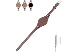 MMBAY 8mm Women Leather Watch Bands Replacement Fit for Fossil 8 mm ES2829 ES2830 ES3060 ES3076 ES3077 ES3148 ES4119 ES4176 ES3262 ES3077 Watch Strap Wirstband Bracelet For Men and Women