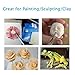 Ejiubas 5 Pcs 2 Way Silicone Carving Tool Manicure Dotting Pen Marbleizing Tool Clay Sculpting Painting Tools Set