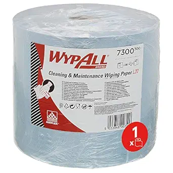 WypAll L20 EXTRA + efficient general purpose wipers, Wiper cloth roll, Blue color, 500 sheets, 1 roll-7300
