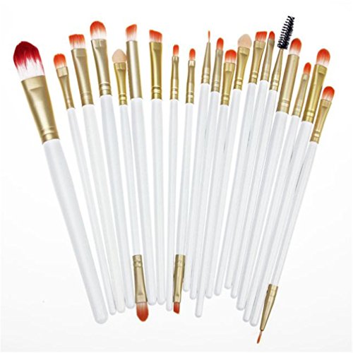 Tonsee® Professional 20 pcs Makeup Brush Set tools Make-up Toiletry Kit Wool Brand Make (White)