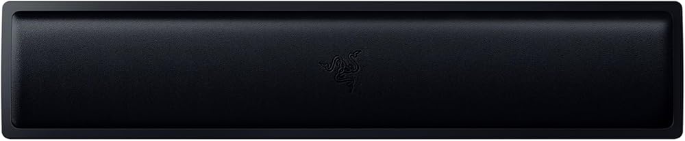 Razer Wrist Rest - Bilek Desteği Ergonomik Suni Deri Klavye Bilek Desteği (Peluş Deri Yastık, Kaymaz Lastik Ayaklar, Tüm Tam Boyutlu Klavyelerle Uyumlu) Siyah