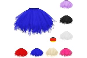 ‎SOUPLIEBE Karneval Kostüm Damen Tüllrock 50er Rockabilly Petticoat Retro Tutu Ballet Cosplay Prom Abendkleider Anlass
