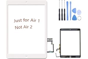 Hedywei Pantalla Táctil Digitalizador con botón home para iPad air iPad 5 Adhesivo + Herramientas Blanco