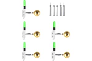 ‎FUFRE FUFRE Knicklichter Angeln, Elektronischer Bissanzeiger Angeln, LED Leuchtstäbe Angeln, LED Knicklicht Angeln mit Alarmglocken Bissmelder, Angelrute Schwimmt Knicklicht Angelzubehör