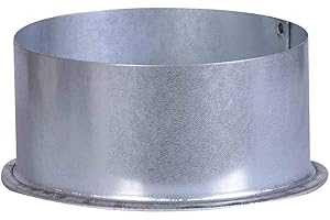 FIREFIX A110/K Fal - Tapa para Tubo de Estufa (110 mm de diámetro, para Tubos de 0,6 mm), Color Plateado