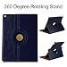 Produktbild iPad Pro 9.7 Case, elecfan® Business Stil 360 Grad rotierende Stand Smart Cover Case Schutzhülle Tasche Etui mit Auto Schlaf / Wach Funktion für Apple iPad Pro 9.7 Zoll (iPad Pro 9.7, Dunkel blau)