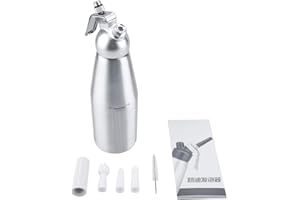 RAINBEAM Cream Dispenser, 1L Professional Whipped Cream Dispenser Foamer for Kitchen