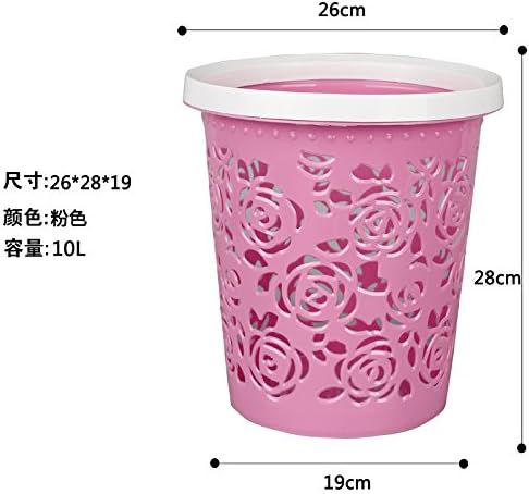 Hamhu Thickened Non Cover Pressing Ring Household Basket,10 Litres Of Pink With A Press Ring